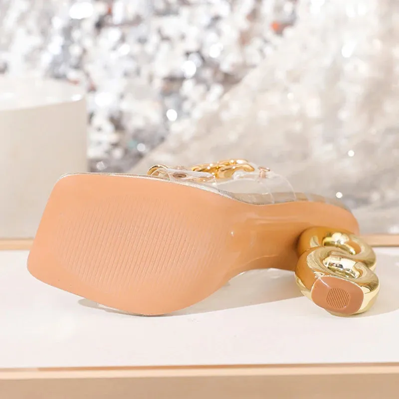 Transparent Chic  Style Shoes