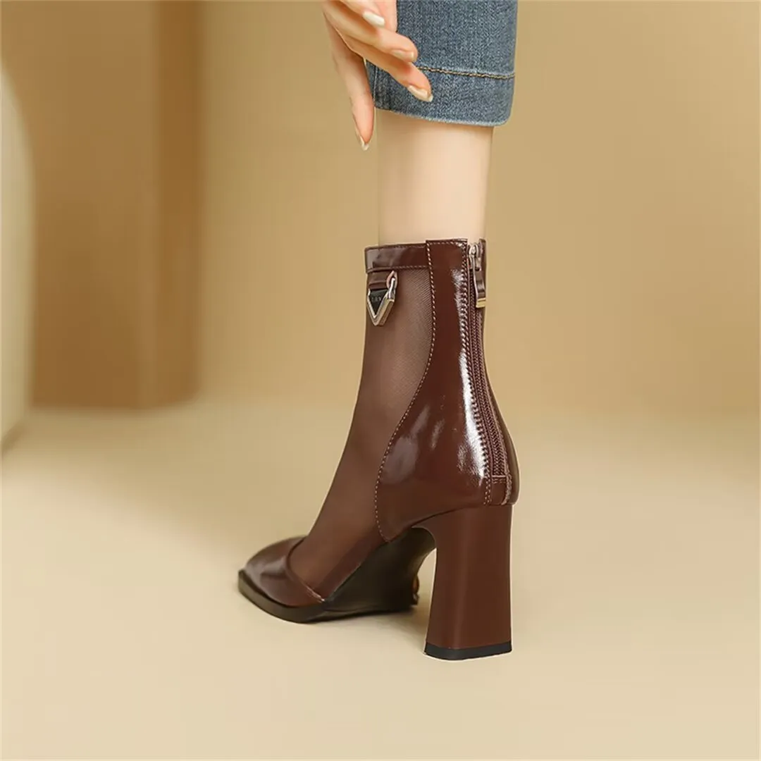 Veltique Luxe Chic Ankle Boots