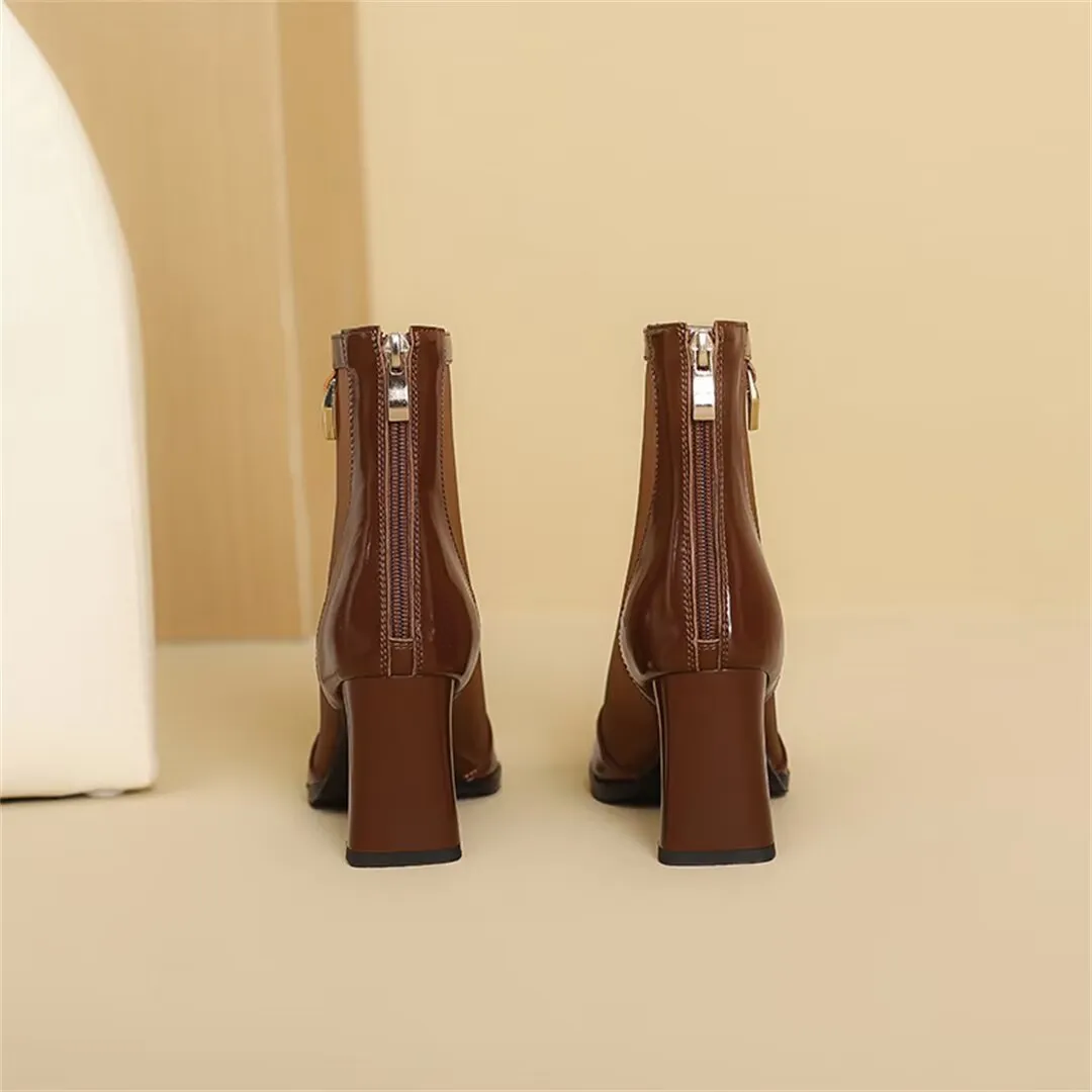 Veltique Luxe Chic Ankle Boots