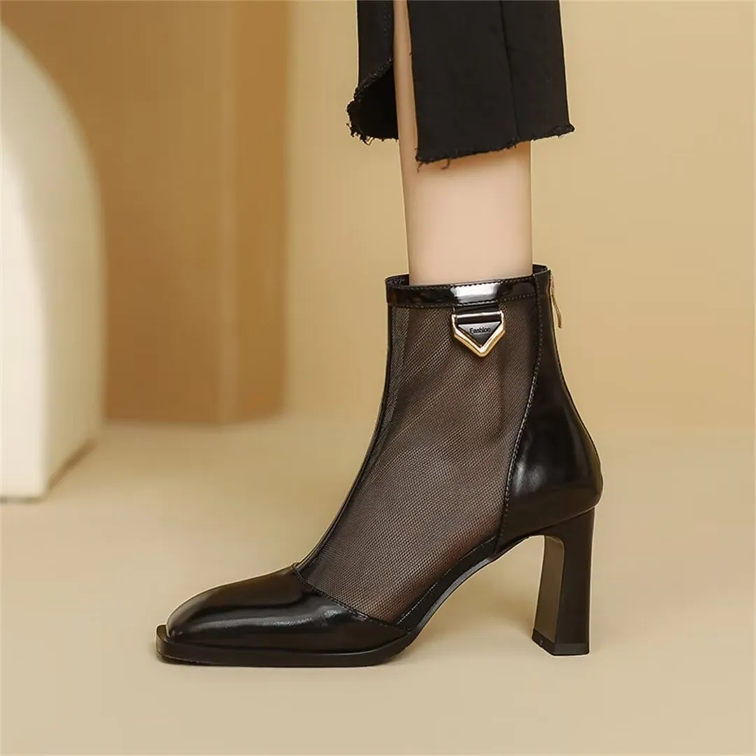 Veltique Luxe Chic Ankle Boots