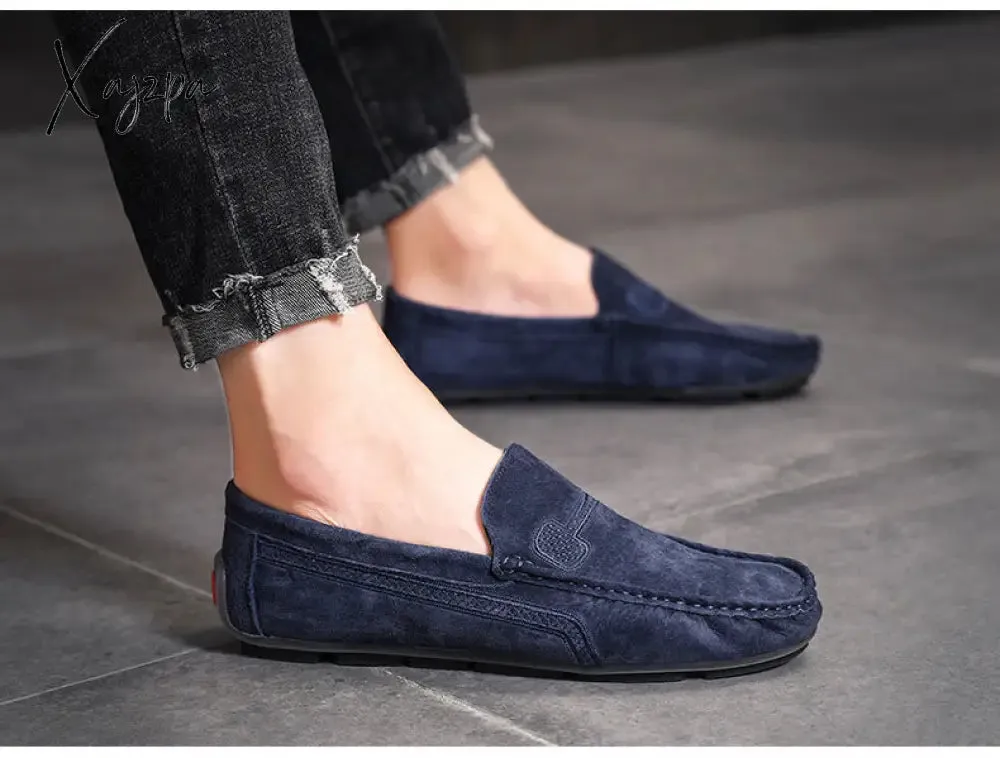 Xajzpa - Fashion Mens Loafers Zapatos De Hombre Formal Dresses Men Shoes Business Casual Green Orange Moccasin Sneakers Flats Walking