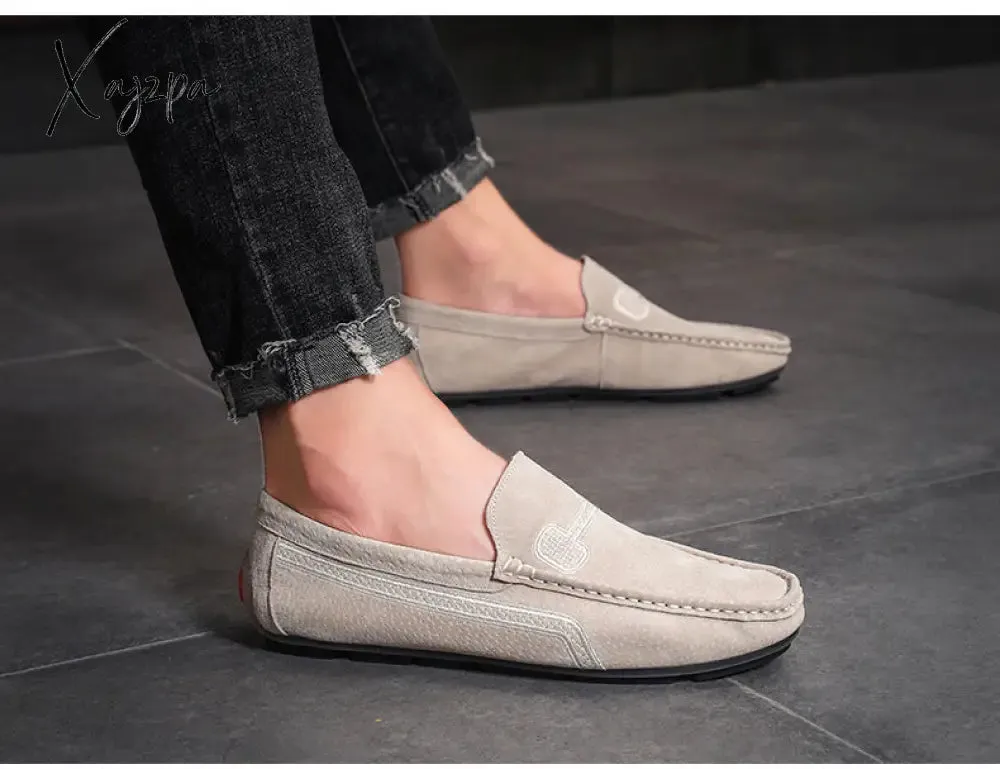 Xajzpa - Fashion Mens Loafers Zapatos De Hombre Formal Dresses Men Shoes Business Casual Green Orange Moccasin Sneakers Flats Walking