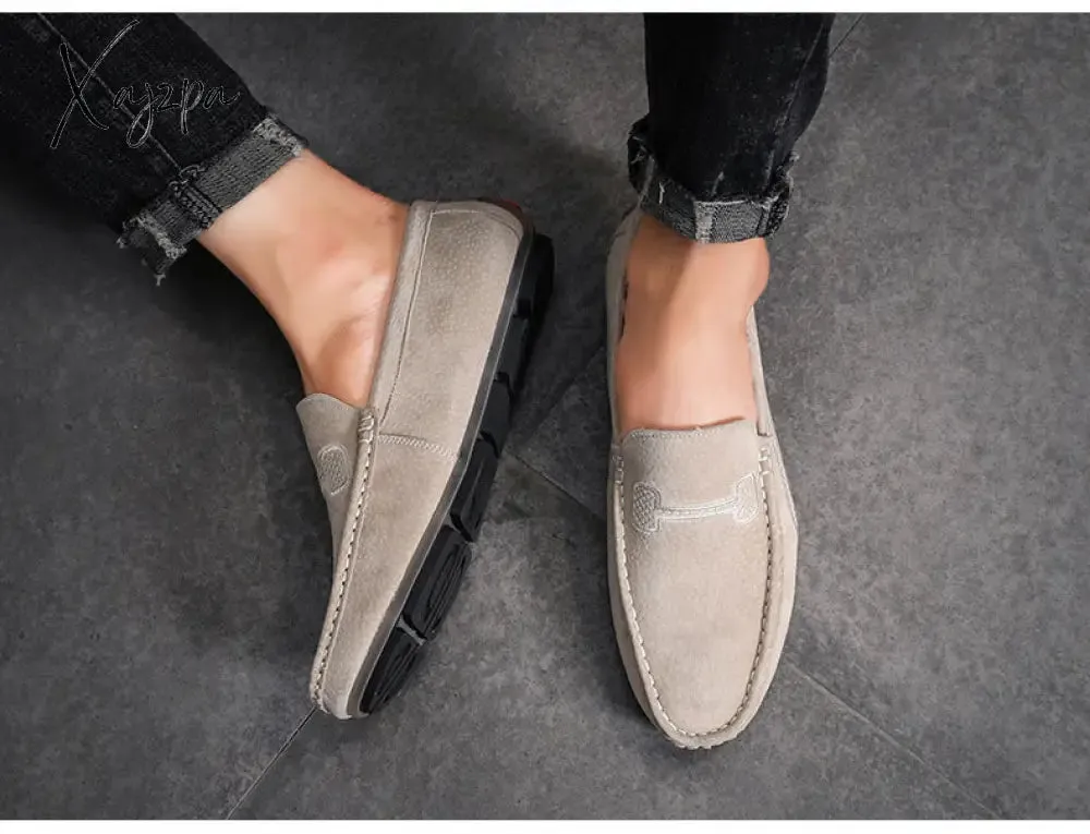 Xajzpa - Fashion Mens Loafers Zapatos De Hombre Formal Dresses Men Shoes Business Casual Green Orange Moccasin Sneakers Flats Walking